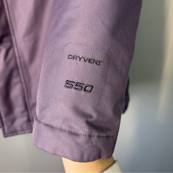 Girls the north face greenland 550 parka size XL 18 purple - Picture 3 of 7